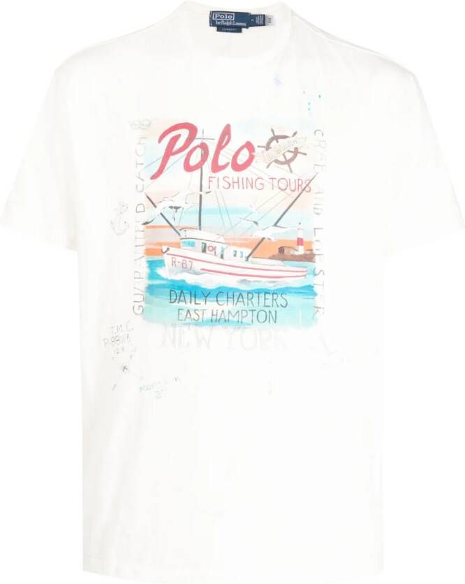 Polo Ralph Lauren T-shirt met print Beige