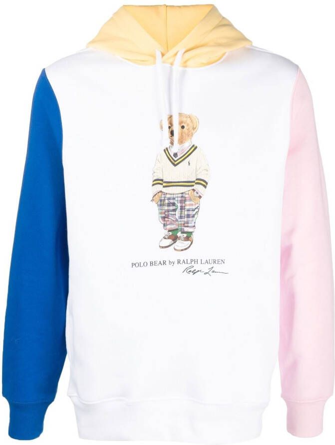 Polo Ralph Lauren Hoodie met colourblocking Wit