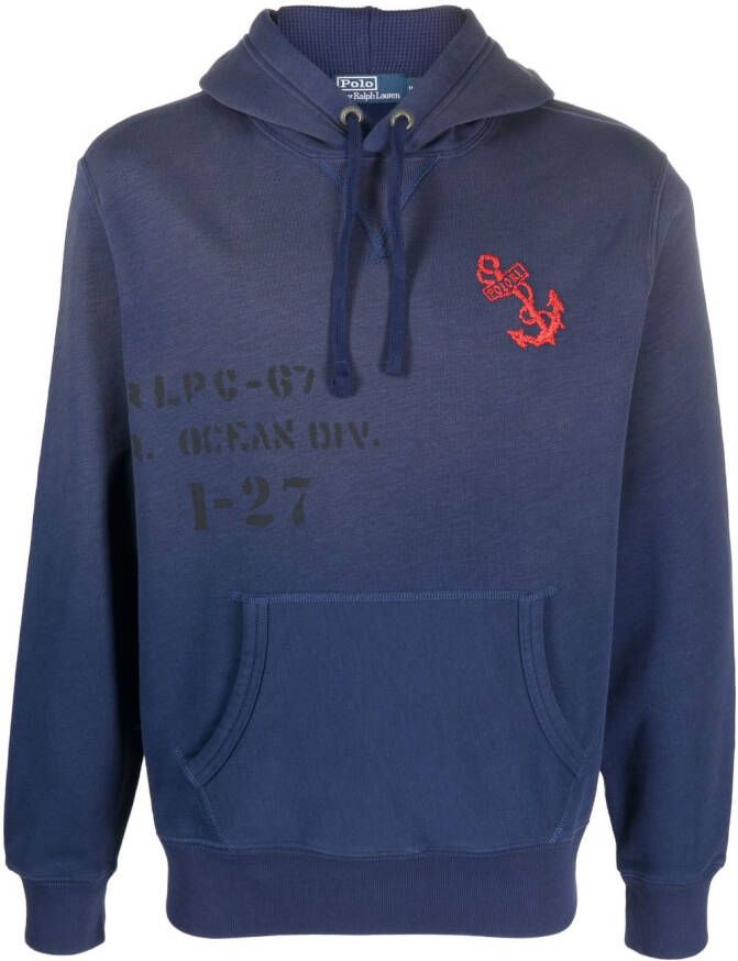 Polo Ralph Lauren Hoodie met geborduurd logo Blauw