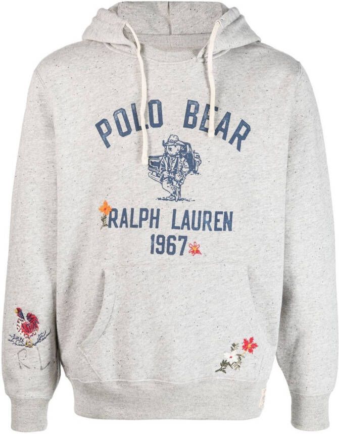 Polo Ralph Lauren Hoodie met logoprint Grijs
