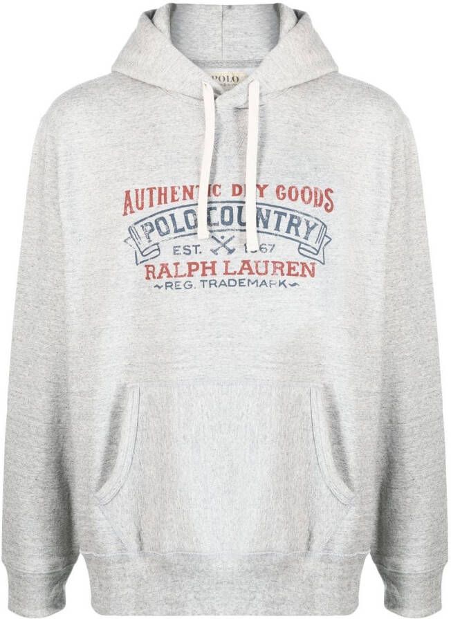 Polo Ralph Lauren Hoodie met logoprint Grijs