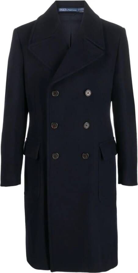 Polo Ralph Lauren Jas met dubbele rij knopen Blauw