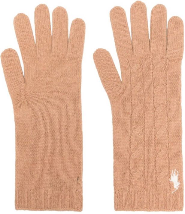 Polo Ralph Lauren Kabelgebreide handschoenen Beige