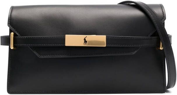 Polo Ralph Lauren Leren shopper Zwart