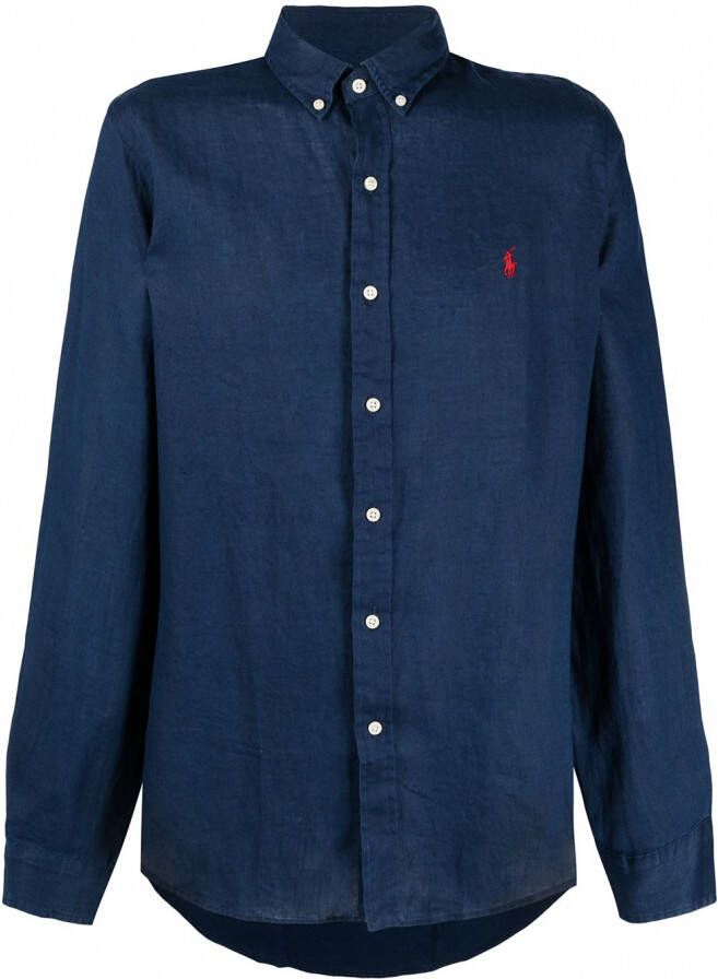 Polo Ralph Lauren Linnen poloshirt Blauw