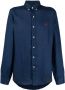 Polo Ralph Lauren Linnen poloshirt Blauw - Thumbnail 1