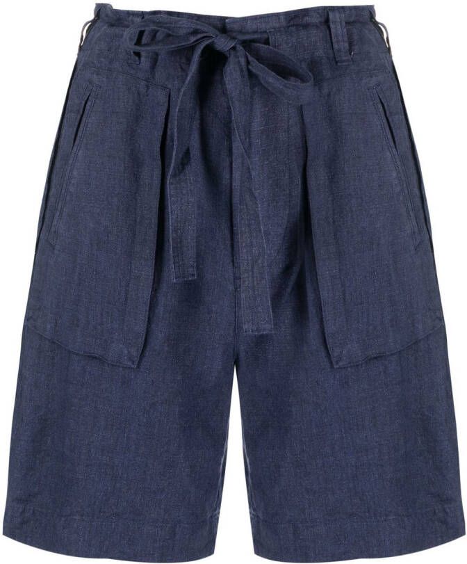 Polo Ralph Lauren Linnen shorts Blauw