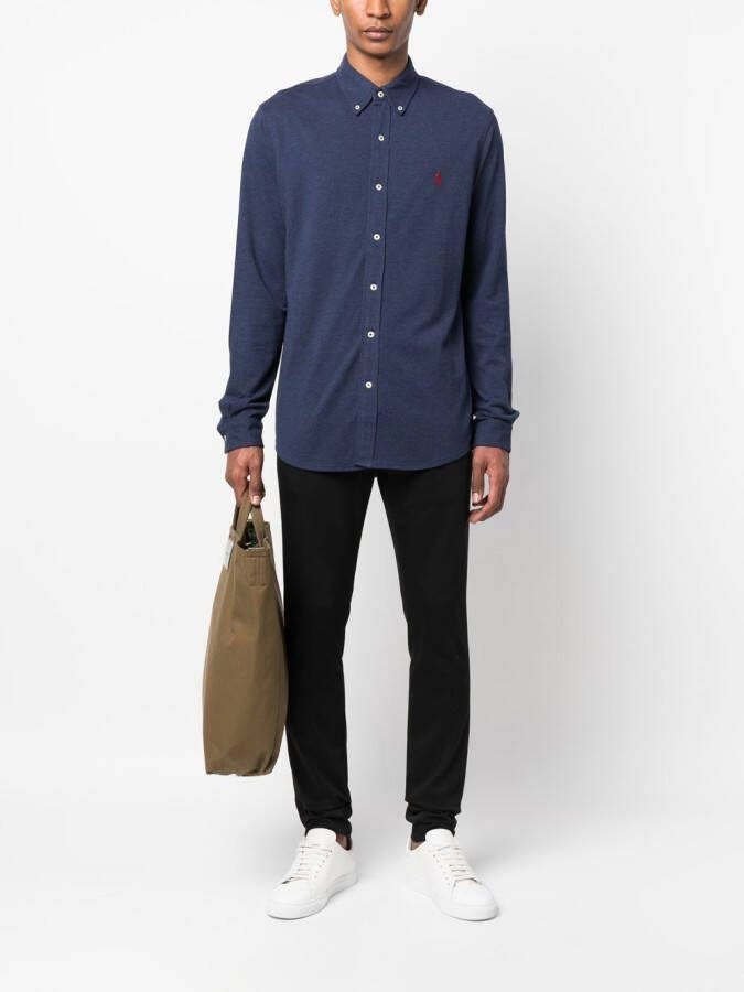 Polo Ralph Lauren Overhemd met geborduurd logo Blauw