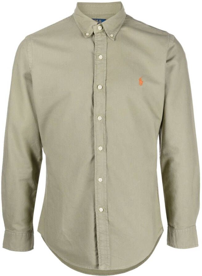Polo Ralph Lauren Overhemd met geborduurd logo Groen