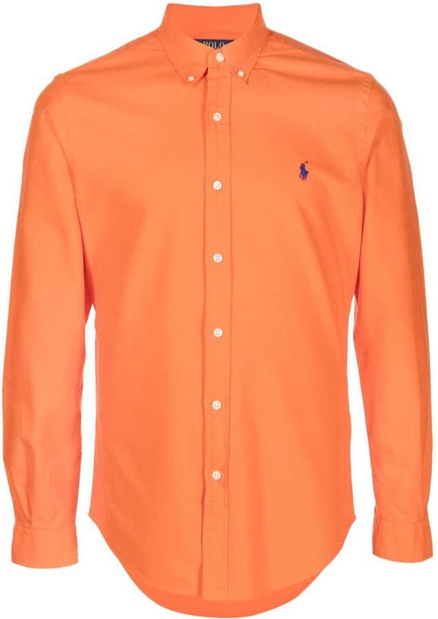 Polo Ralph Lauren Overhemd met geborduurd logo Oranje