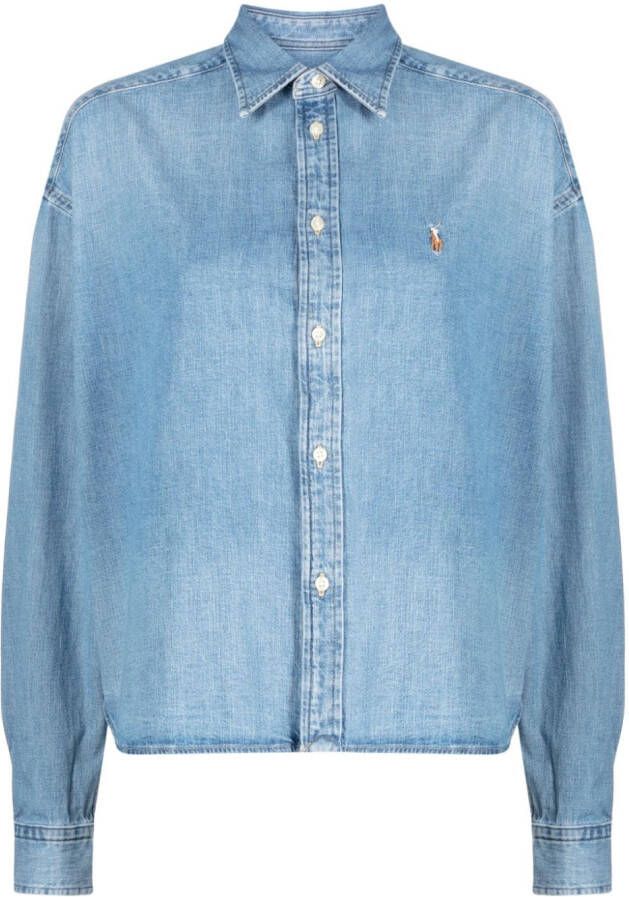 Polo Ralph Lauren Denim blouse Blauw