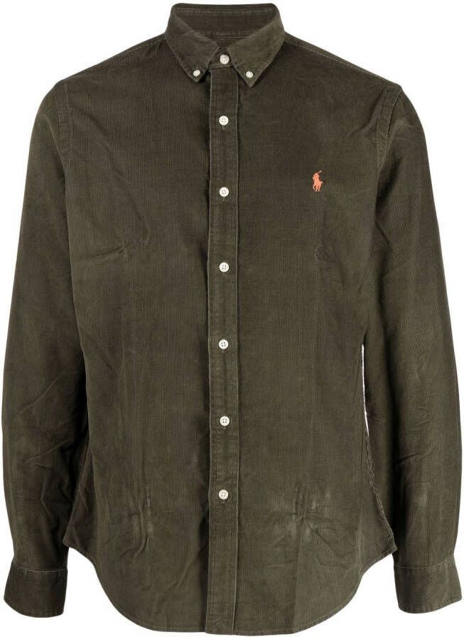 Polo Ralph Lauren Overhemd met geborduurd logo Groen
