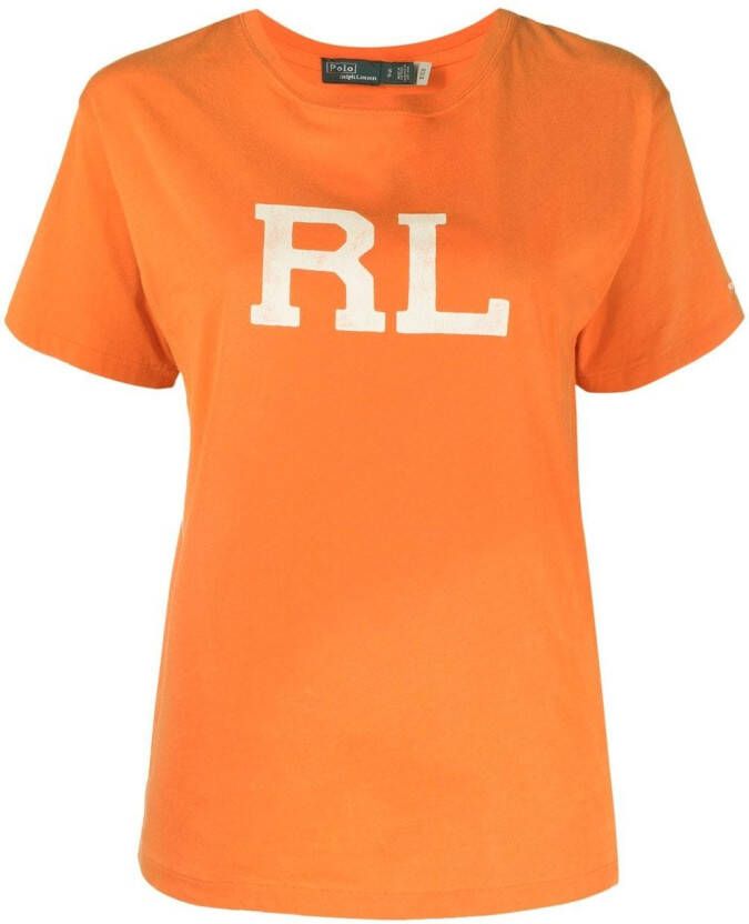 Polo Ralph Lauren T-shirt met logoprint Oranje