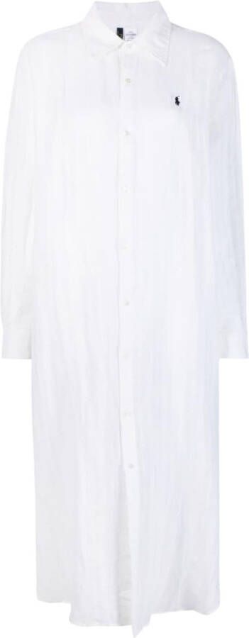 Polo Ralph Lauren Blousejurk met lange mouwen Wit