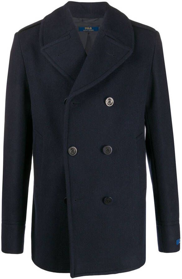 Polo Ralph Lauren Mantel met dubbele rij knopen Blauw