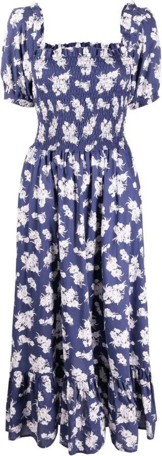 Polo Ralph Lauren Maxi-jurk met bloemenprint Blauw
