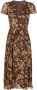 Polo Ralph Lauren Midi-jurk met bloemenprint Bruin - Thumbnail 1