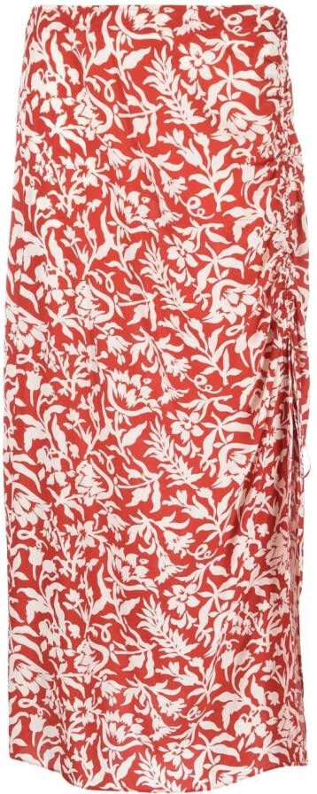 Polo Ralph Lauren Midi-rok met bloemenprint Rood