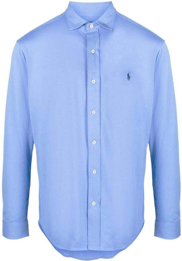 Polo Ralph Lauren Overhemd met geborduurd logo Blauw