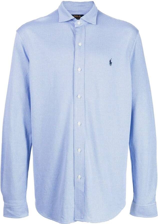 Polo Ralph Lauren Overhemd met geborduurd logo Blauw