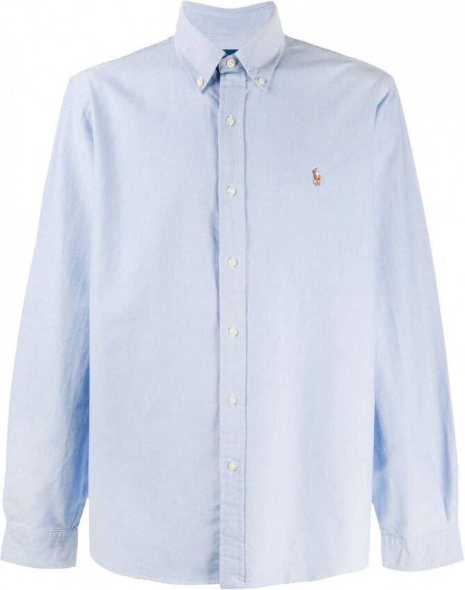 Polo Ralph Lauren Overhemd met geborduurd logo Blauw