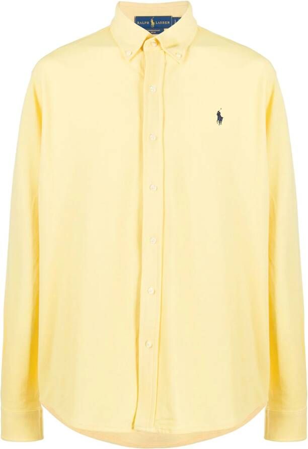 Polo Ralph Lauren Overhemd met geborduurd logo Geel