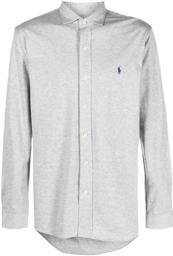 Polo Ralph Lauren Overhemd met geborduurd logo Grijs
