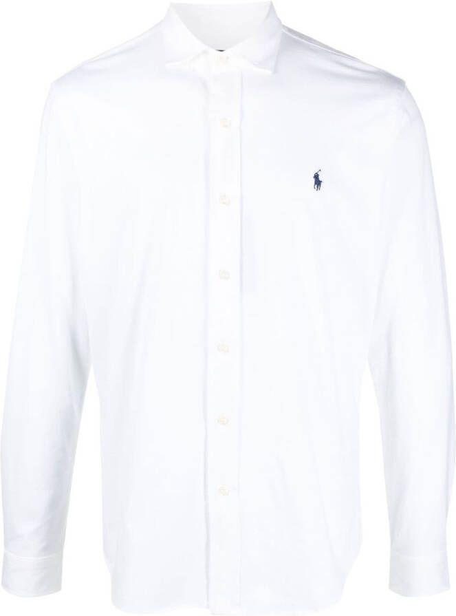 Polo Ralph Lauren Overhemd met geborduurd logo Wit