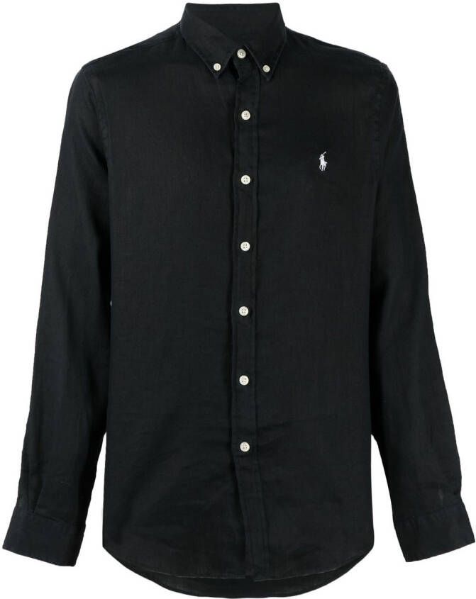 Polo Ralph Lauren Overhemd met logo Zwart
