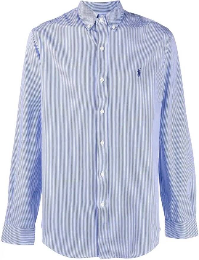 Polo Ralph Lauren Overhemd met logostreep Blauw