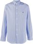 Polo Ralph Lauren Overhemd met logostreep Blauw - Thumbnail 1