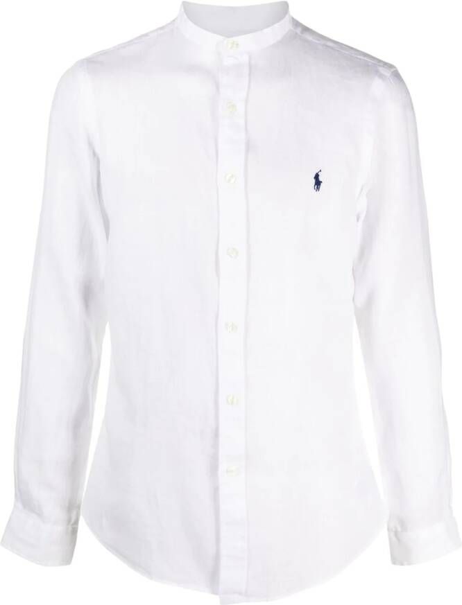 Polo Ralph Lauren Overhemd zonder kraag Wit