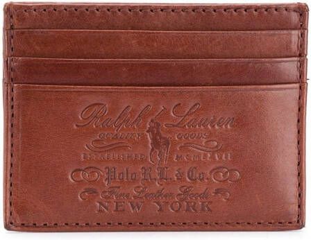 Polo Ralph Lauren Pasjeshouder met logo reliëf Bruin