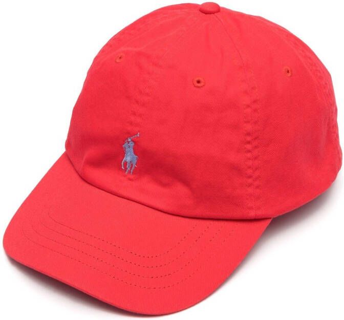 Polo Ralph Lauren Pet met geborduurd logo Rood