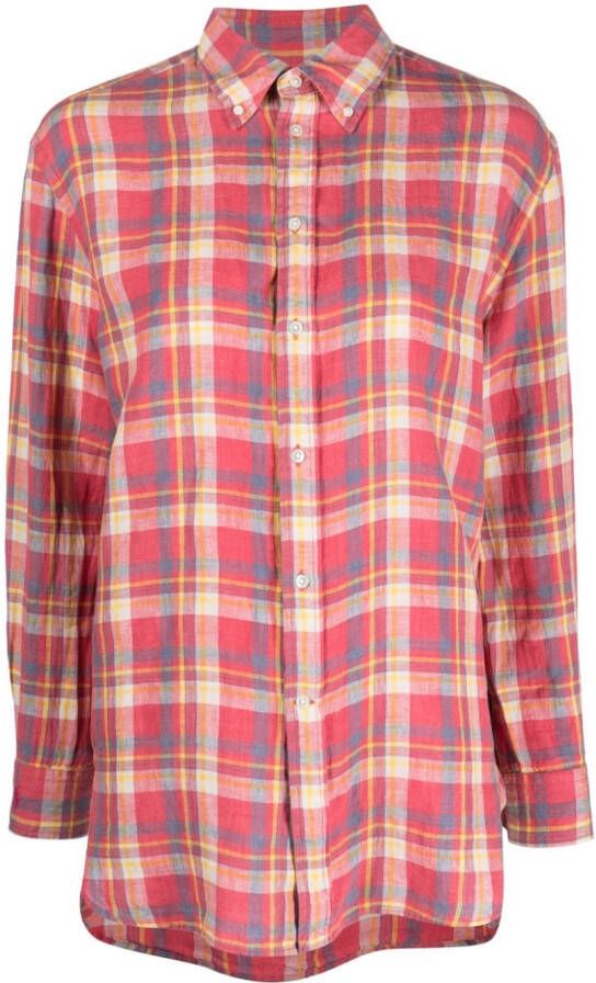 Polo Ralph Lauren Geruit shirtjack Roze