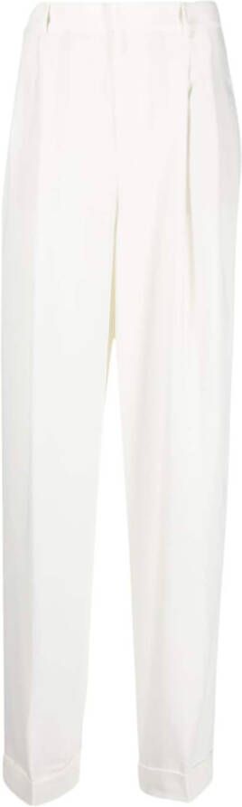 Polo Ralph Lauren Pantalon met geplooid detail Wit