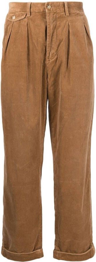Polo Ralph Lauren Ribfluwelen plooibroek Bruin