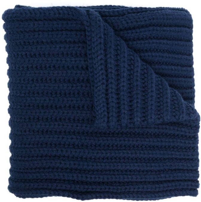 Polo Ralph Lauren Ribgebreide sjaal Blauw