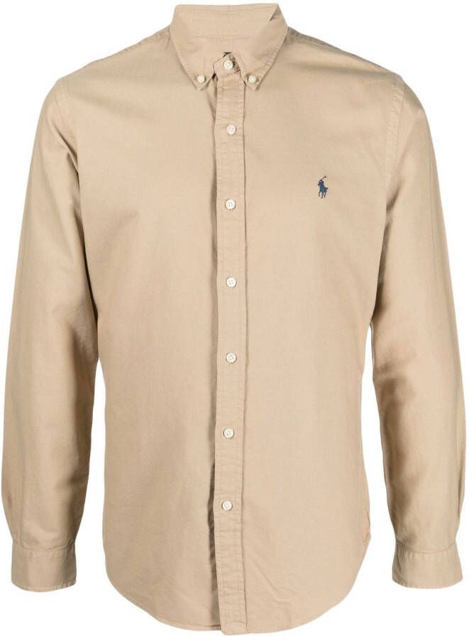 Polo Ralph Lauren Overhemd met knopen Beige