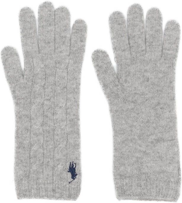 Polo Ralph Lauren Kabelgebreide handschoenen Grijs
