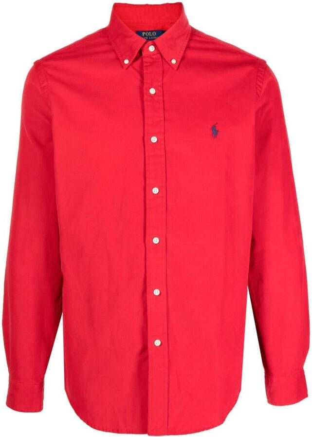 Polo Ralph Lauren Overhemd met geborduurd logo Rood