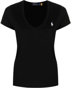 Polo Ralph Lauren T-shirt met V-hals Zwart