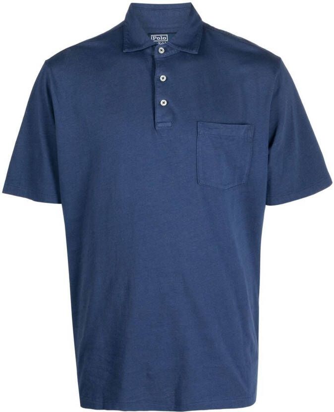 Polo Ralph Lauren Poloshirt met borstzak Blauw