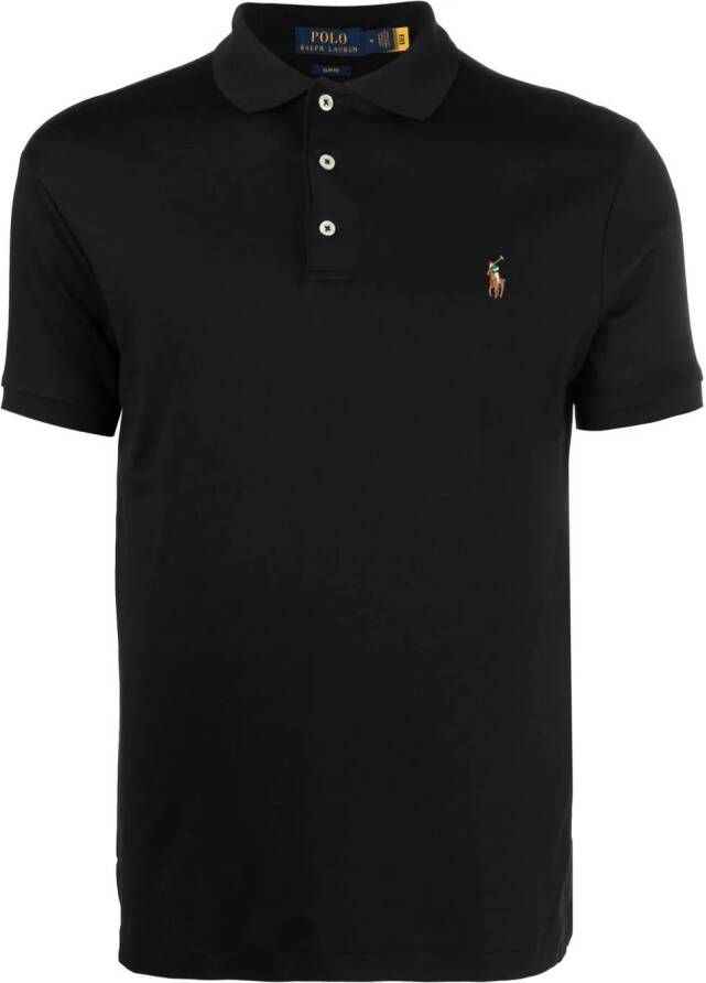 Polo Ralph Lauren poloshirt met geborduurd logo Zwart