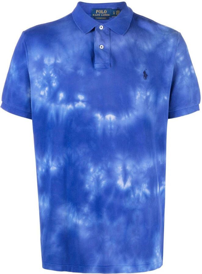 Polo Ralph Lauren Poloshirt met tie-dye print Blauw
