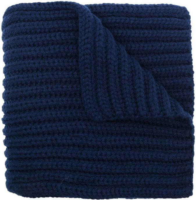 Polo Ralph Lauren Ribgebreide sjaal Blauw