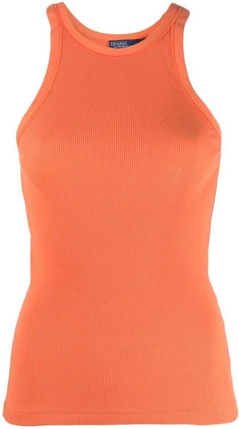 Polo Ralph Lauren Ribgebreide tanktop Oranje