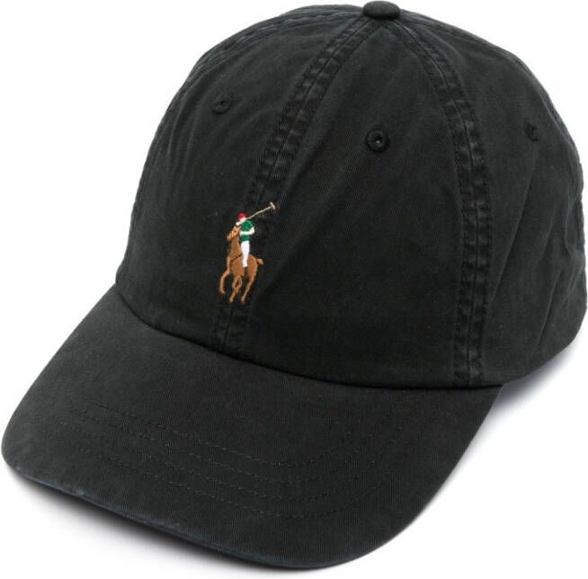 Polo Ralph Lauren Honkbalpet met geborduurd logo Zwart