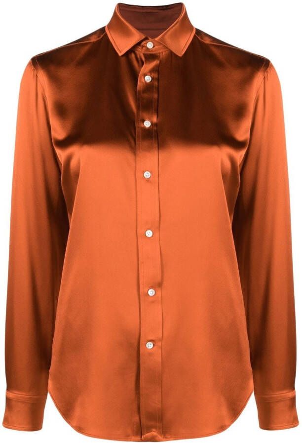 Polo Ralph Lauren Satijnen blouse Oranje