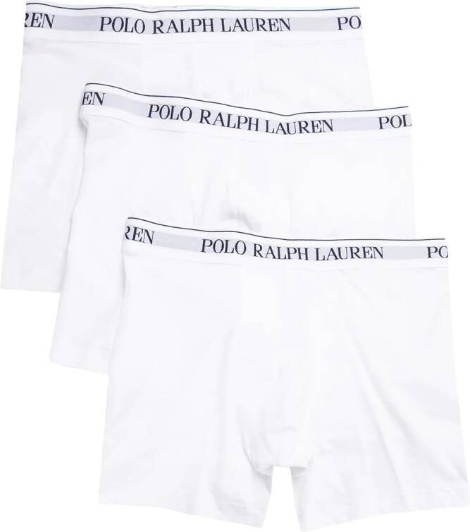 Polo Ralph Lauren Se t van drie boxershorts met logo tailleband Wit